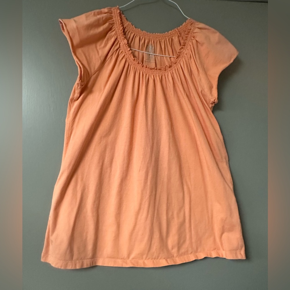 IZOD Women's Ruffled Sleeveless Orange Top
